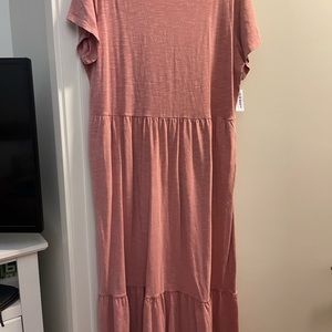 Old navy pink tiered long dress